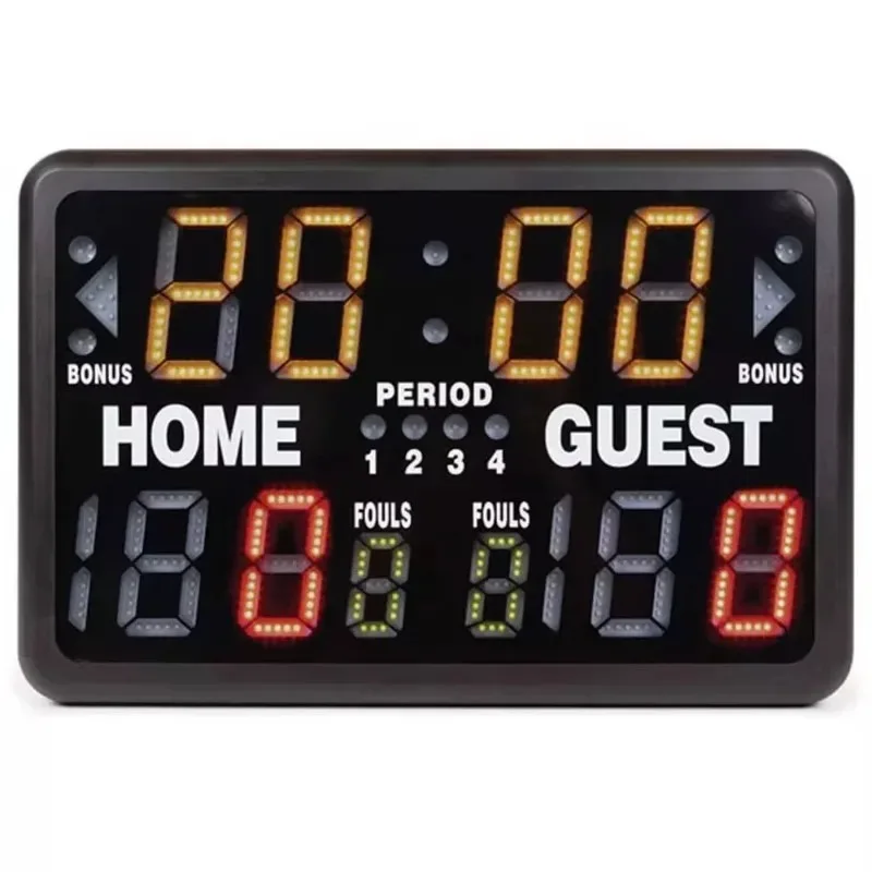 12-Digit Electronic Scoreboard for Basketball Games Daily Training and Competition Score Counter for Ball Sports