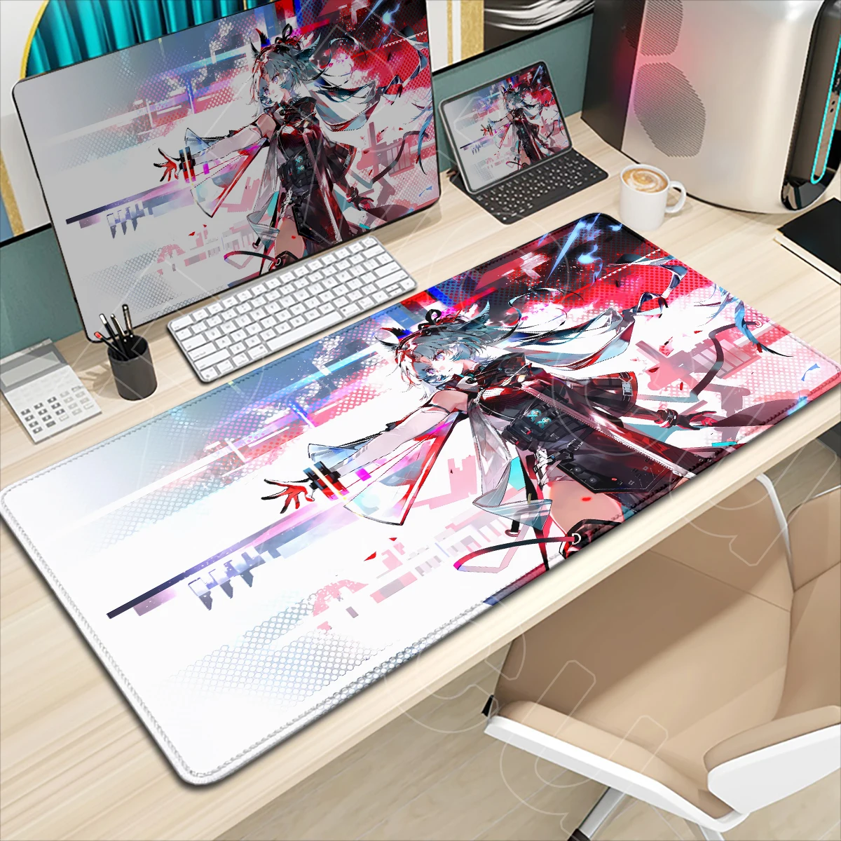 HD Printing Arknights Endfield Arcane Mousepads Extended Anime Game Antiskid Washable Deskmat Office PC Accessories Card Playmat