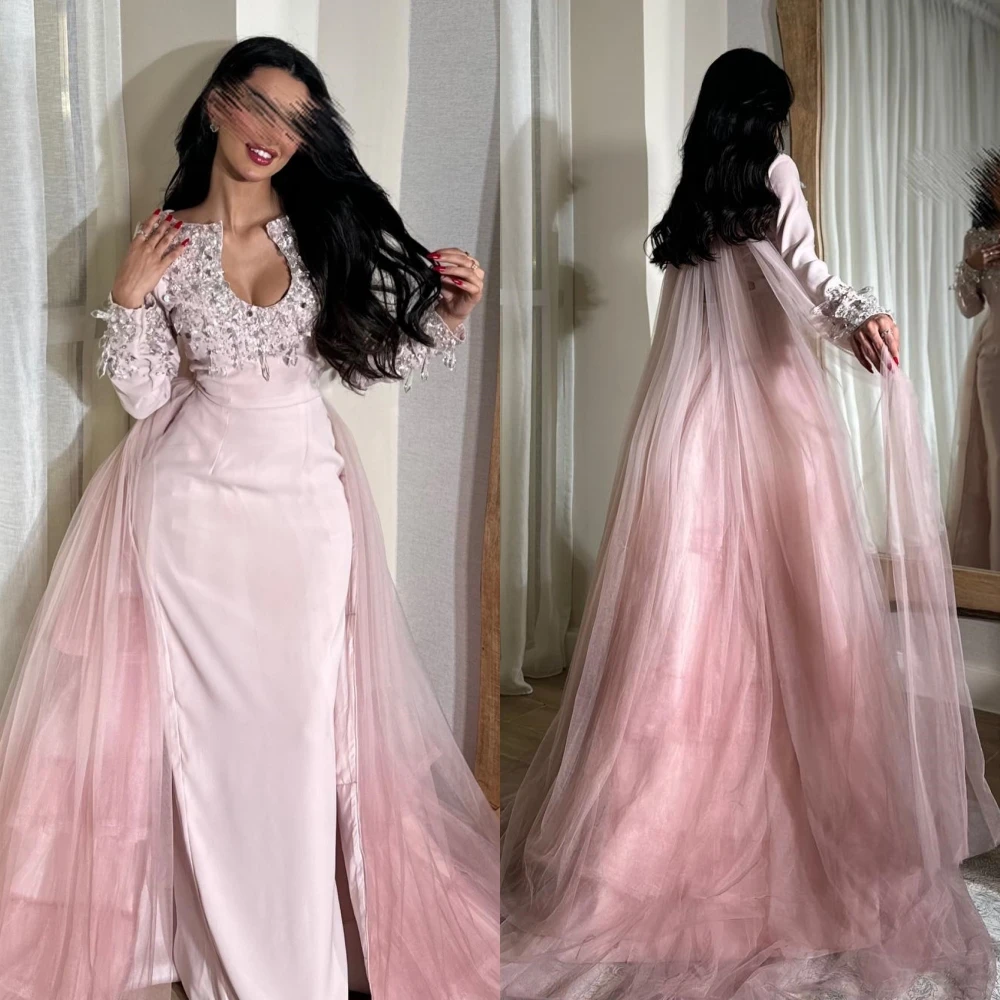 Robe de Bal Exquise à Col en V, en Tulle, Longueur au Sol, Satin, sur Mesure, pour Occasions de Soirée