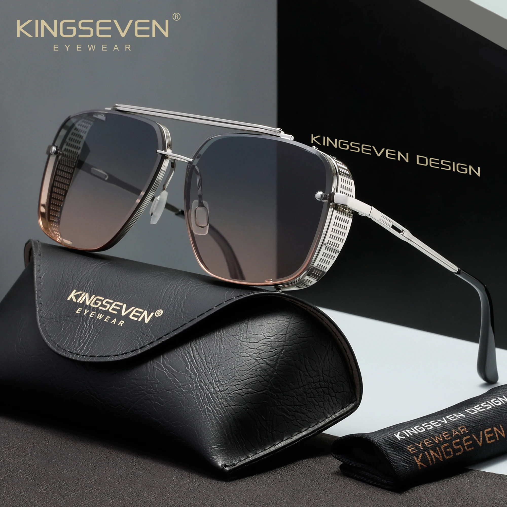 

Солнцезащитные очки KINGSEVEN класса люкс, поляризационные, антибликовые, с защитой от УФ400, модные очки с градиентными линзами, для мужчин и женщин, в прямоугольной оправе