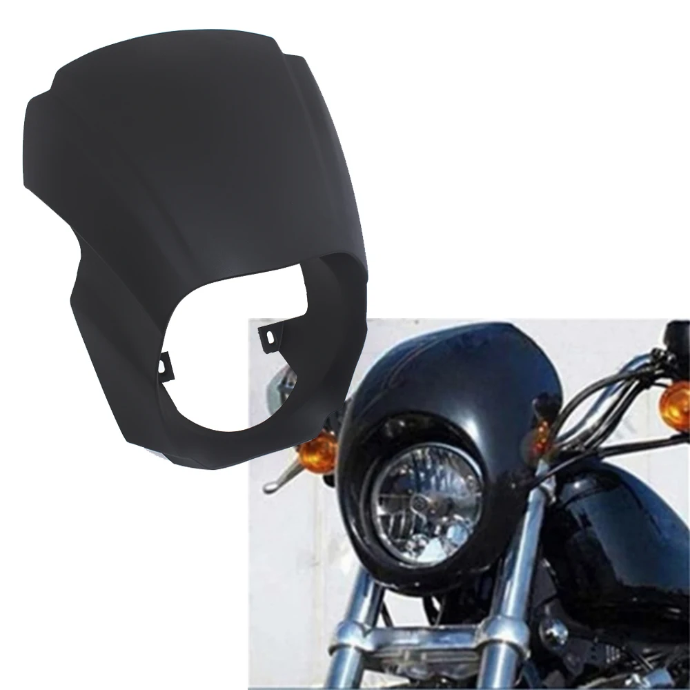 Motorcycle Front Healight Fairing Cover Matte Black Healight Windshield Cover For Harley Softail Breakout 2018-2020 Model