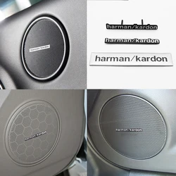 4 adet 3D Metal alüminyum araba Styling Harman rozeti amblem ses Sticker hoparlör dekoratif amblem çıkartmaları araçları oto aksesuarları