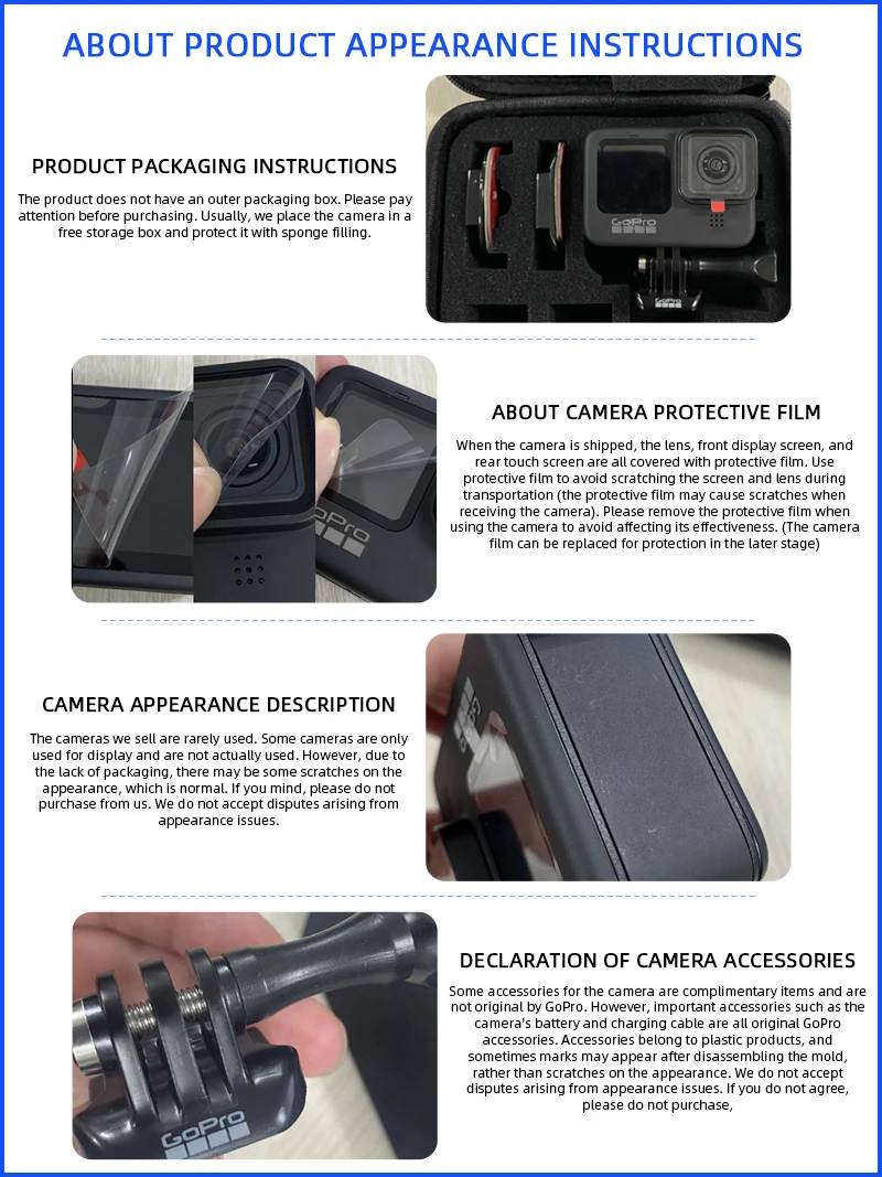 كاميرا GoPro HERO 9 Black Action 4K 5.2K فيديو 20 ميجابكسل مع شاشة أمامية ملونة خوذة حية Go Pro 9 كاميرا رياضية #3