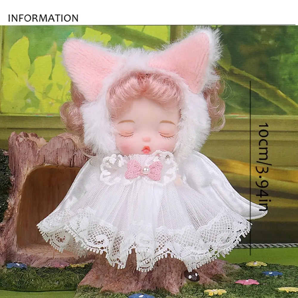 Fairy สวย 10 ซม.แต่งตัวของเล่นความปลอดภัยน่ารัก Movable Joint ตุ๊กตาของเล่นหมีเสื้อผ้า BJD ตุ๊กตาเด็กทารก