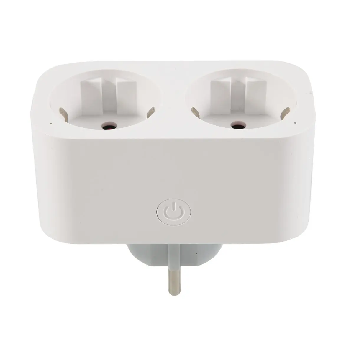 Nices TUYA Smart Wifi Dual Plug 16A 2-in-1 Socket Outlet Switch Smart Home Timing APP Voice Control Work CLY809 EU Plug