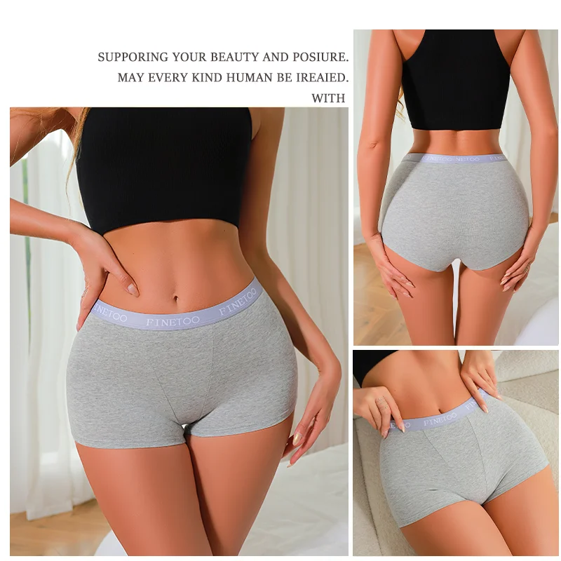 3Pcs Women's Panties Cotton Seamless Sports Boxers Underwear Female Solid Color… - Image 2