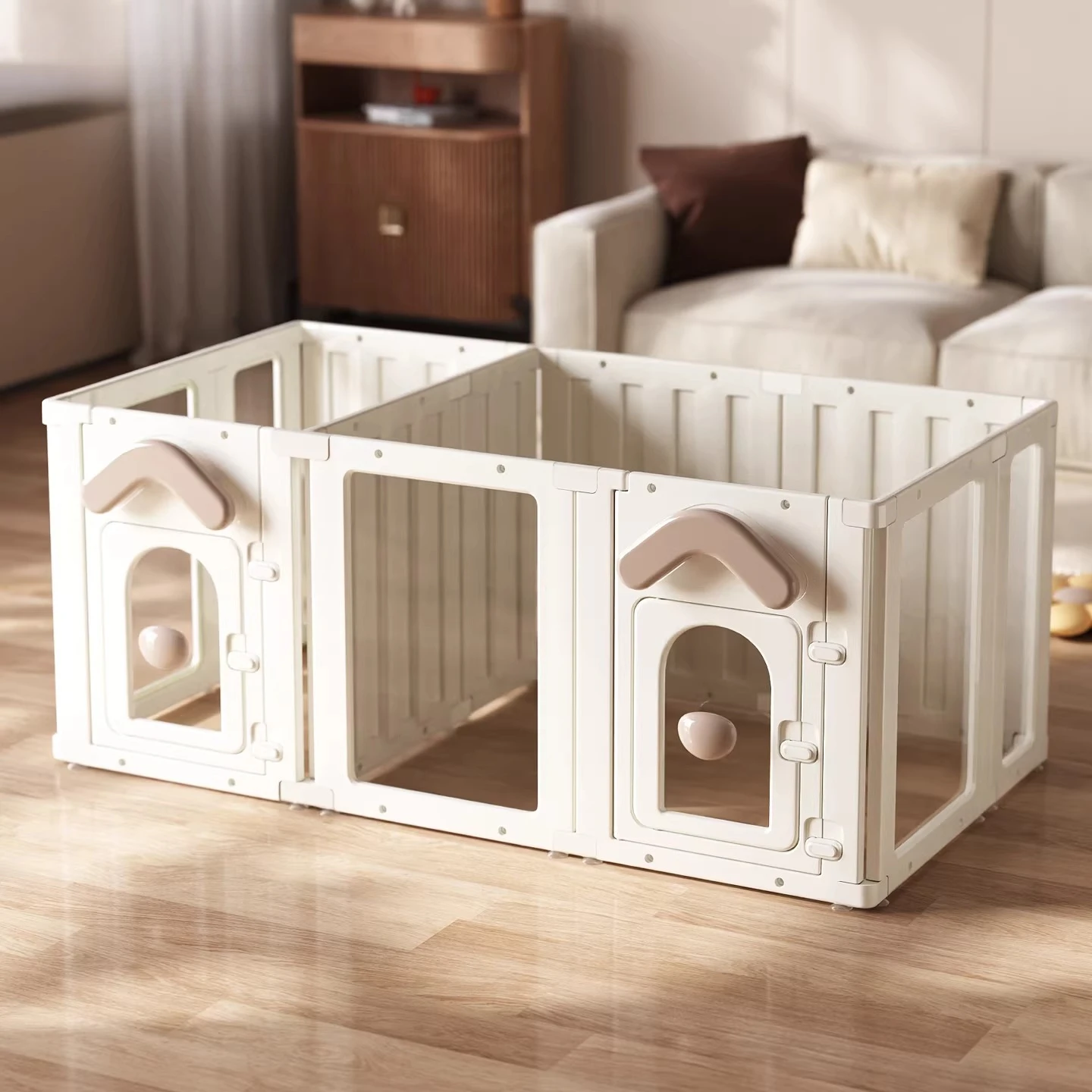 Grating Acrylic Dog Fence Circle Balcony Accessories Kennel Dog Fence Supplies Stuff Barrier Barrera Para Mascotas Pet Supplies