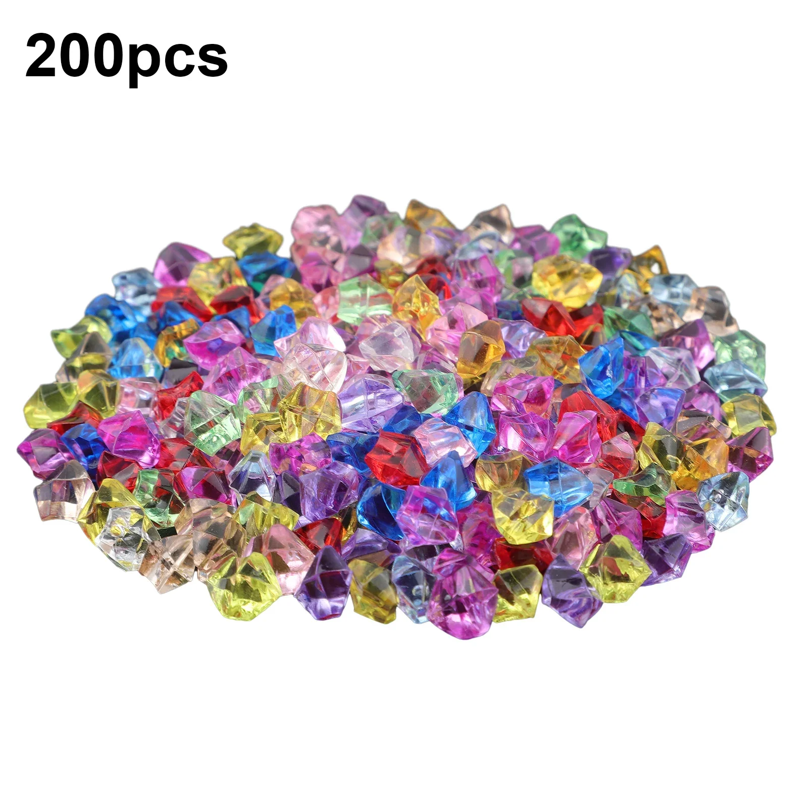 Imitation Acrylic Gem Stone 200pcs Acrylic Stones Perfect for Casement Necessary Ornaments and Jewelry Decoration