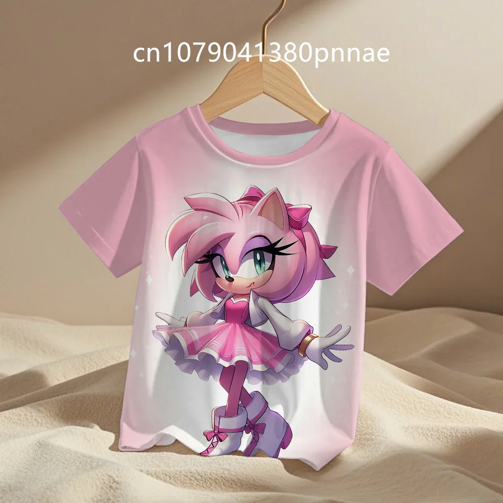 

Summer Children T-shirt Tops New Cartoon Anime Tshirt Kids Clothing Boys Girls Cartoon Game Men Boys Sonic 3D Printing Clothes