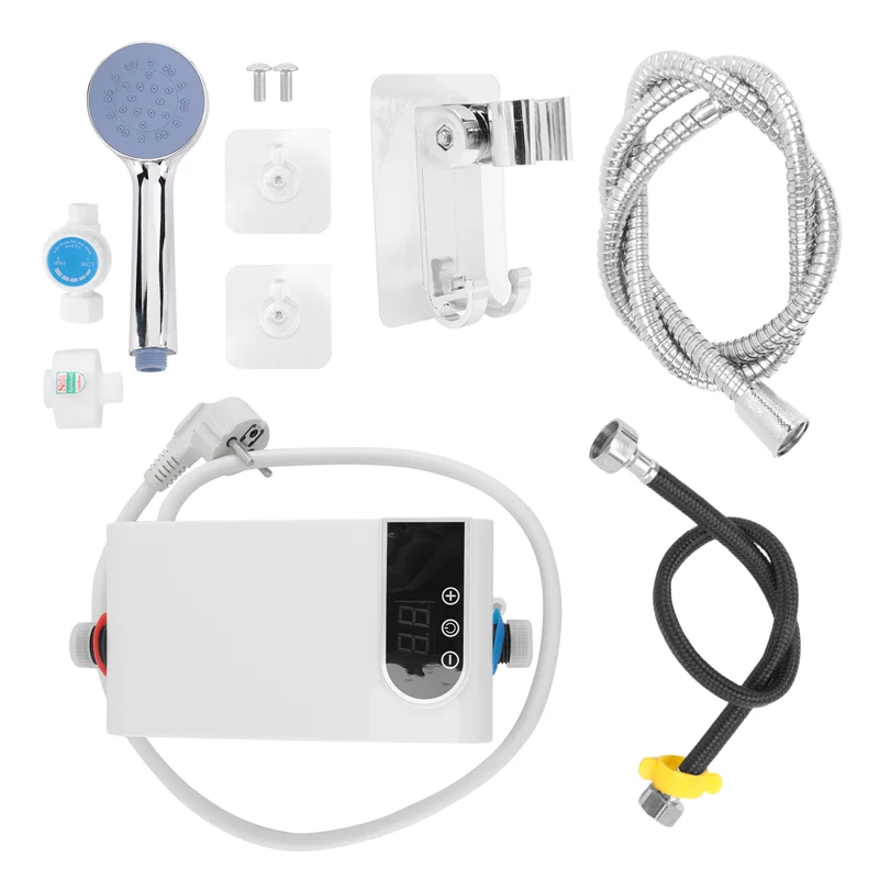 ABKR-4500W plus récent chauffe-eau chauffe-eau instantané sans réservoir robinet instantané robinet grue d'eau chaude LED numérique prise ue