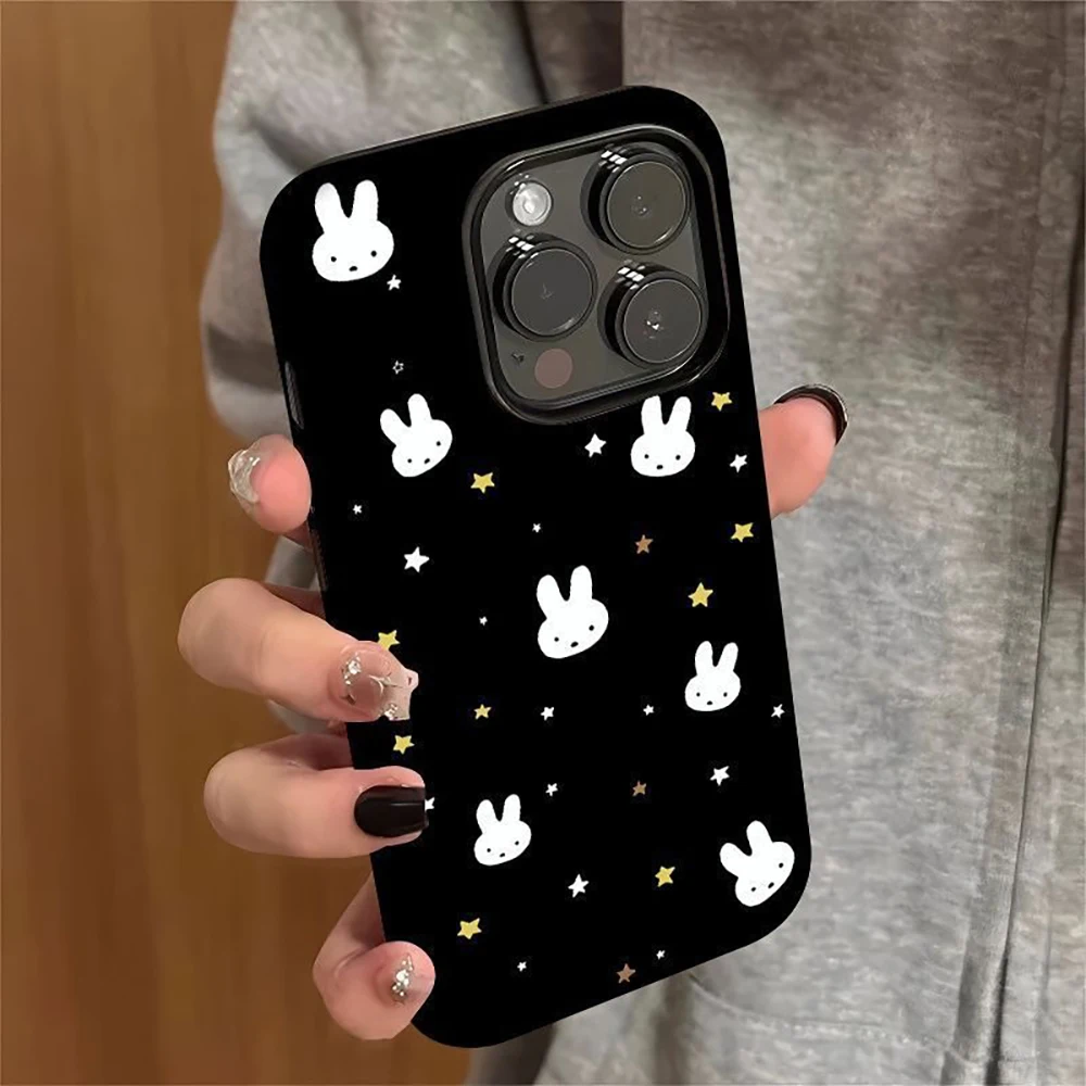 Kawaii ميفي آيفون XS/XR/11/12/13/14/15/16ProMax جراب هاتف لطيف ميفي أصدقاء غطاء سيليكون المضادة للخدش واقية فتاة هدية