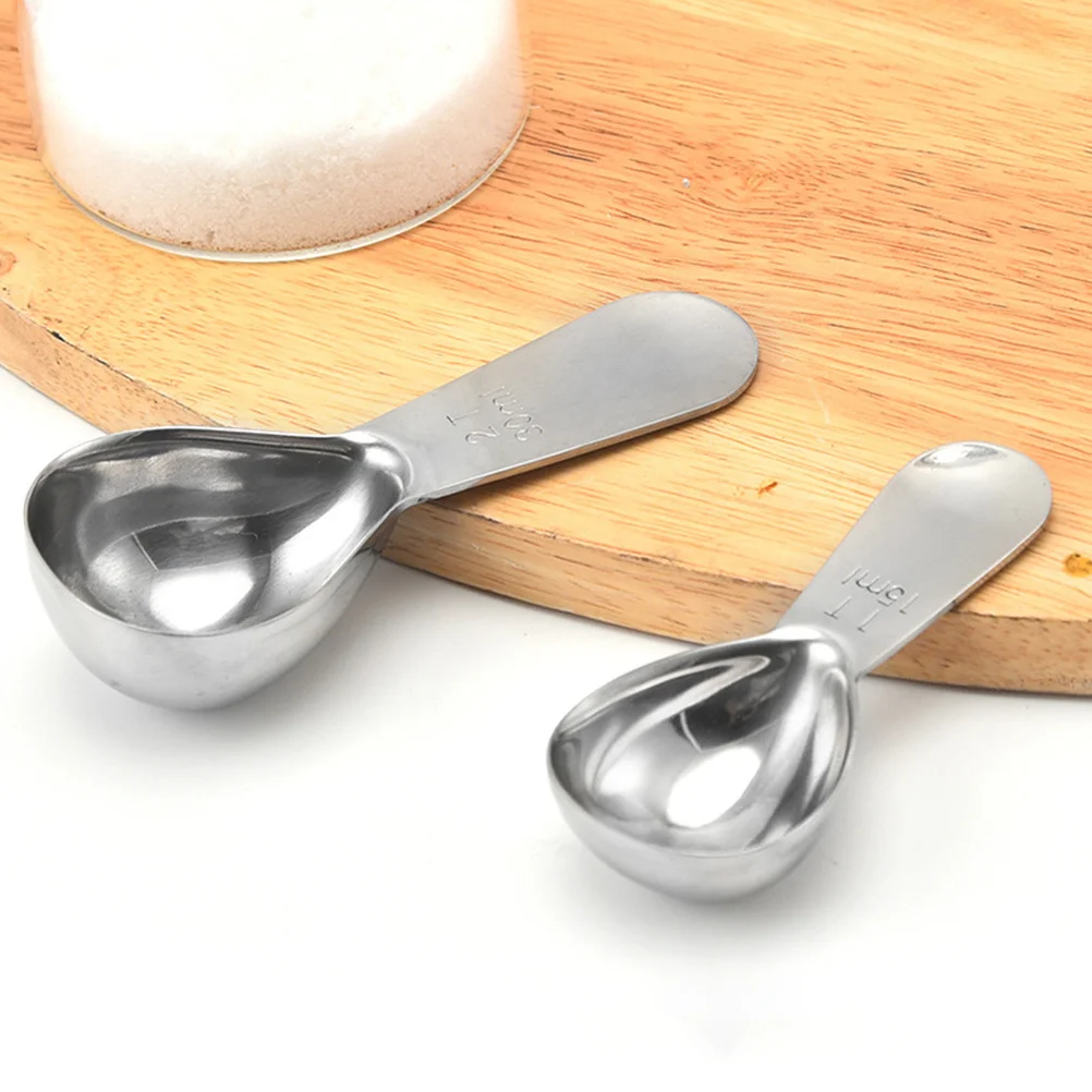 

3pcs Stainless Steel Coffee Scoop Spoon 15Ml Measuring Scoops For Ground Coffee Tea Flour Creamer Protein Powder Light Portable