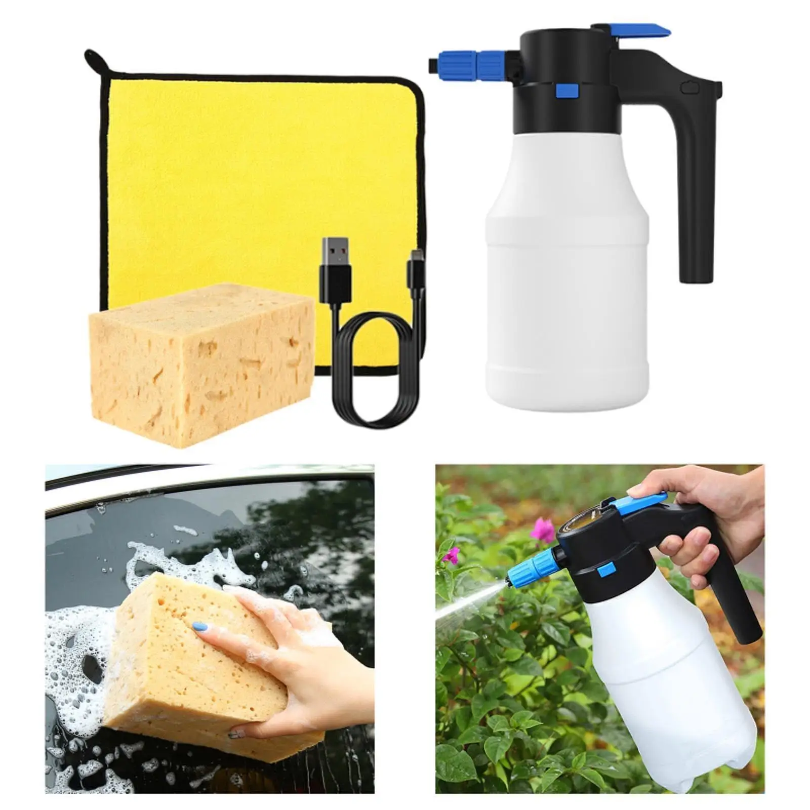 

Electric Foam Sprayer Watering Can for Car Washing Detailing Home Cleaning
