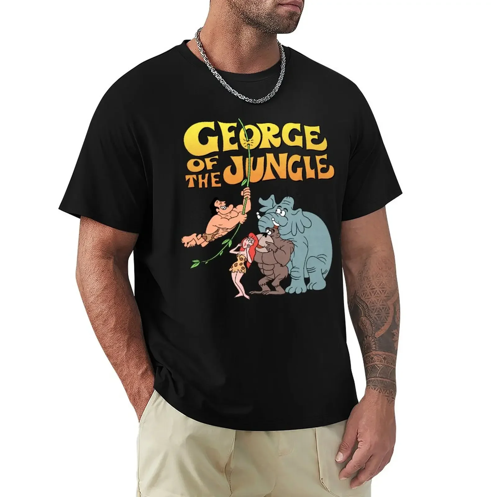 Tribute to Jay Ward George of the Jungle Characters T-Shirt plus sizes tees customs mens clothing