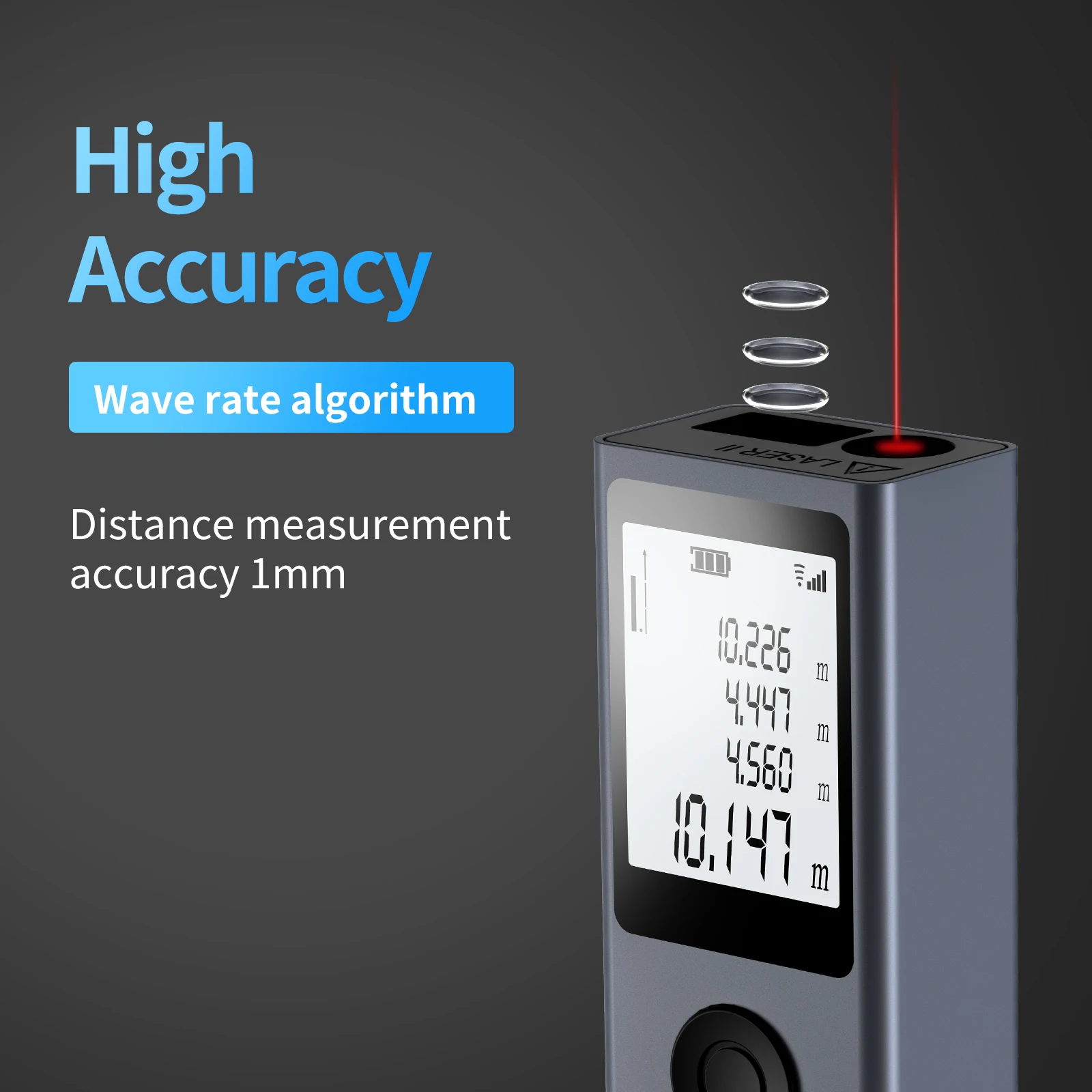 30M/50M มินิสมาร์ทเลเซอร์วัดระยะอินฟราเรด Rangefinder USB ชาร์จแบบพกพามือถือ Laser Range Finder เครื่องมือ