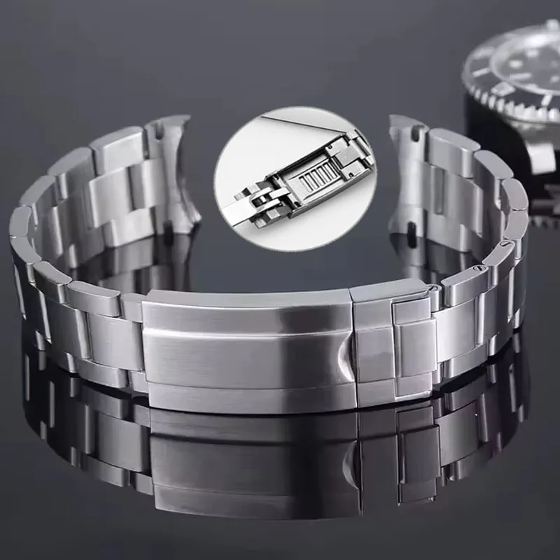 Watch Band For Rolex SUBMARINER DAYTONA Yacht-Master GMT Watch Band Strap glidelock Clasp 904 Stainless Steel Bracelet 20mm 21mm