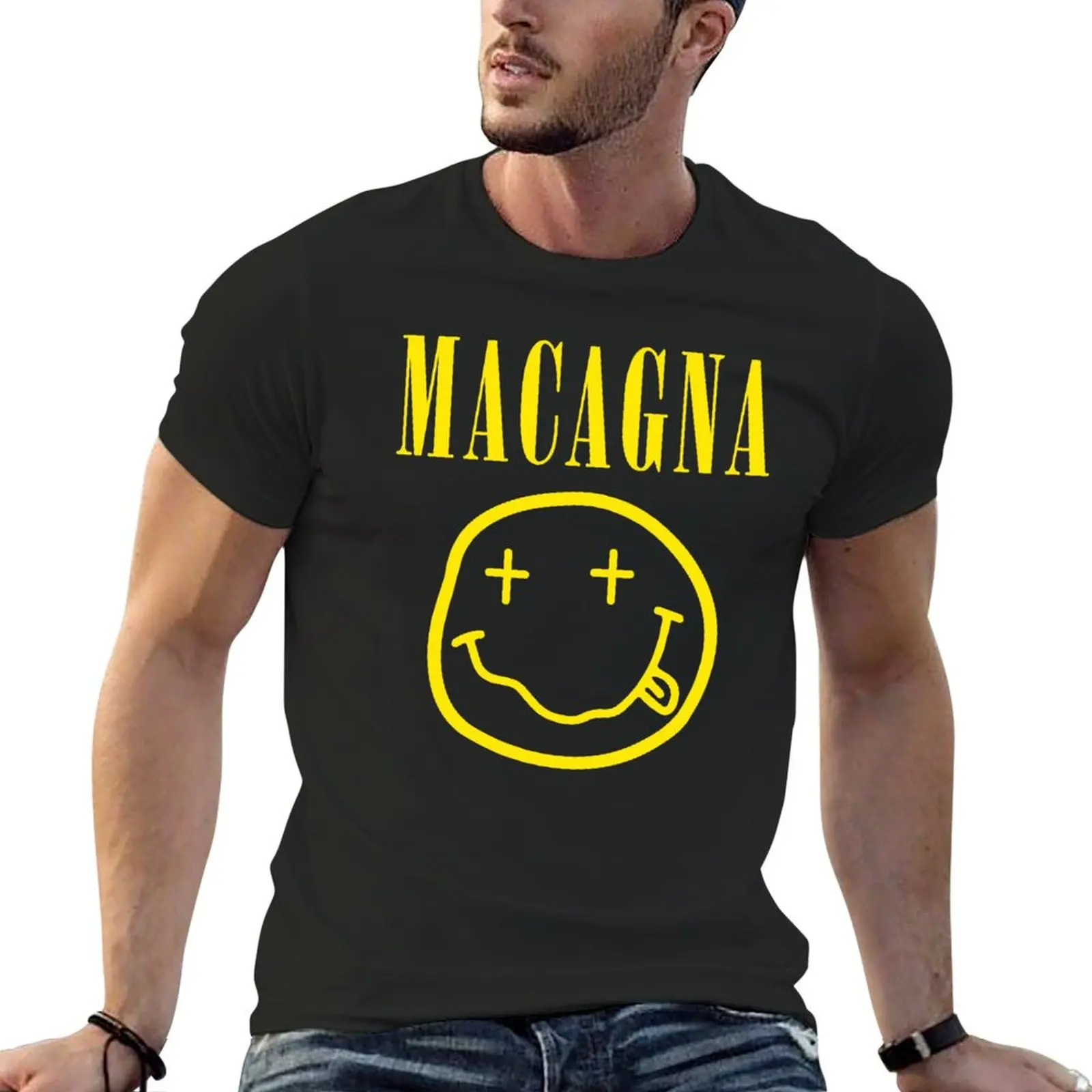 Macagna-tpmp Tシャツ男の子、動物プリント、特大、綿、グラフィック用