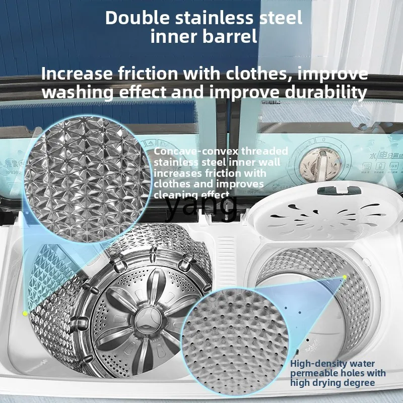 CX stainless steel double barrel household large capacity semi-automatic double cylinder old-fashioned pure copper