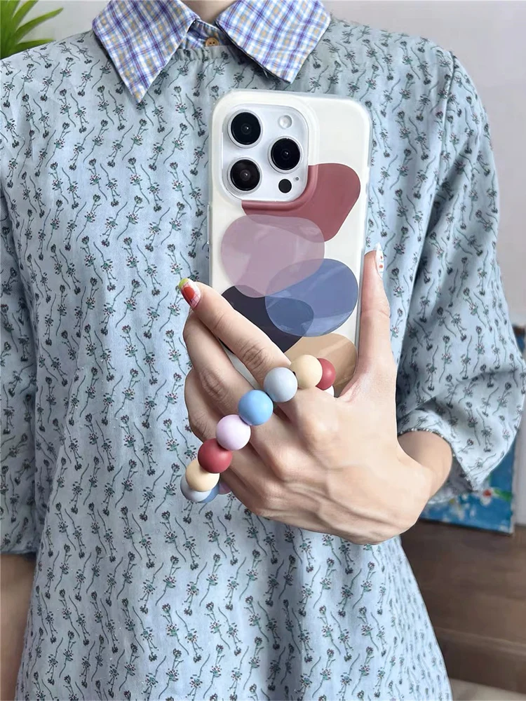 

Artistic geometric color block phone case suitable foriphone15promax
