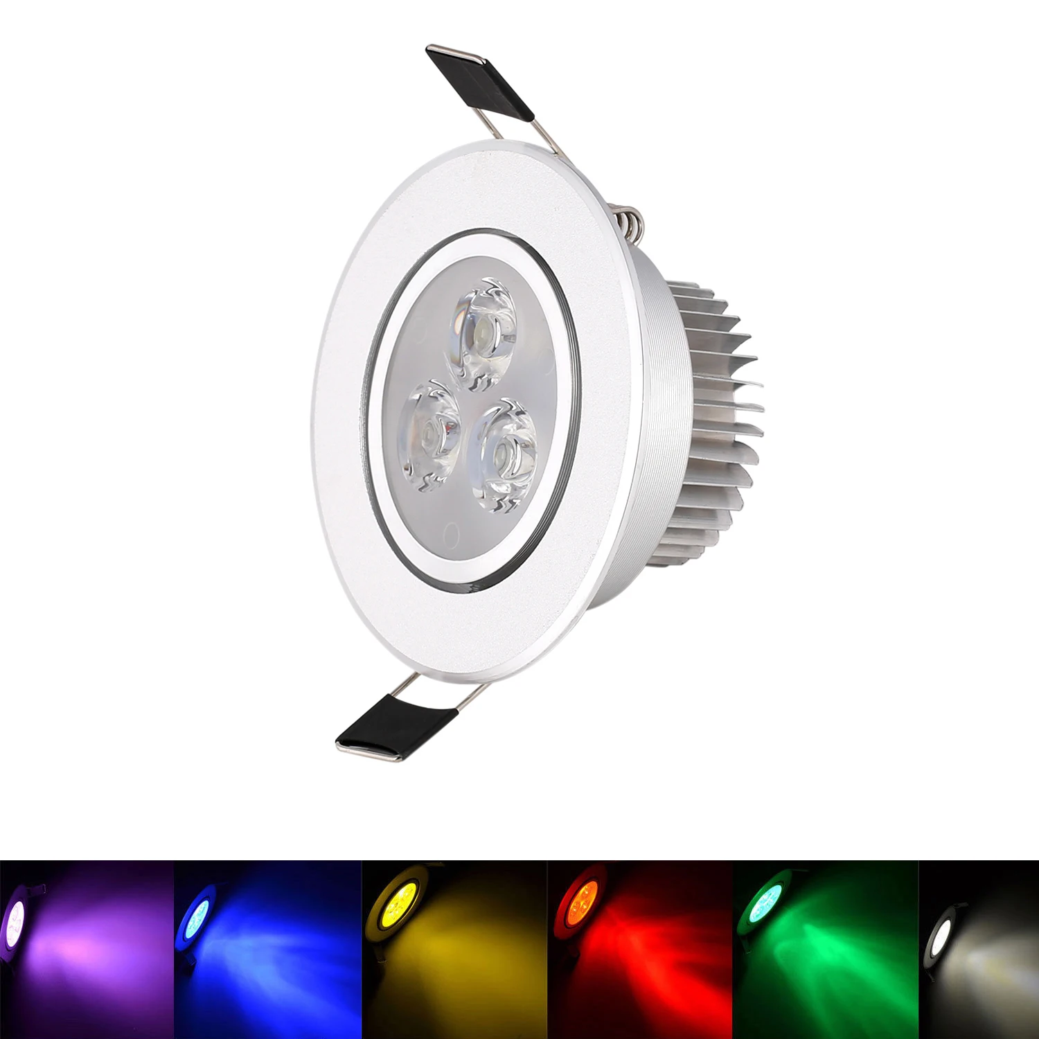 6W Dimmable Led Recessed Ceiling Downlight 110V 220V Bulb Spot With Driver 12v 24v Dimming Lighting Red Blue Green Purple Yellow