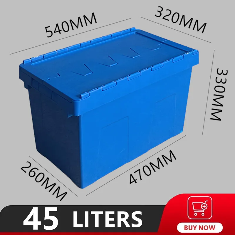 صندوق تخزين بلاستيكي سميك، صناديق جراج كبيرة قابلة للتكديس مع أغطية، مقابض للملابس، الوجبات الخفيفة، البقالة، ألوان متعددة