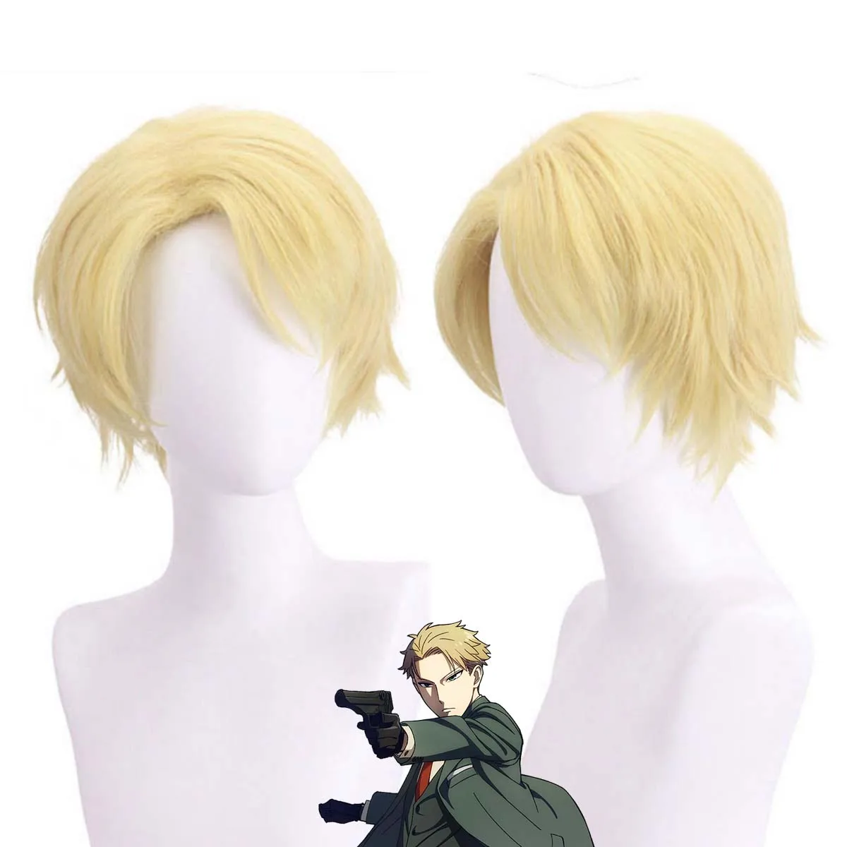 Anime Spy Family Loid Forger Cosplay Hittebestendige synthetische pruik voor mannen
