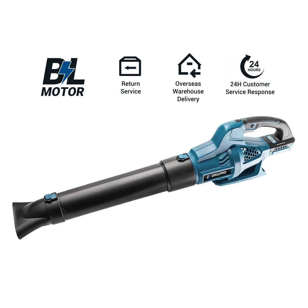 Drillpro – souffleur d'air électrique sans fil, 6 vitesses, efficace, soufflage de poussière de feuilles, nettoyage, outils électriques de bricolage pour batterie 18V
