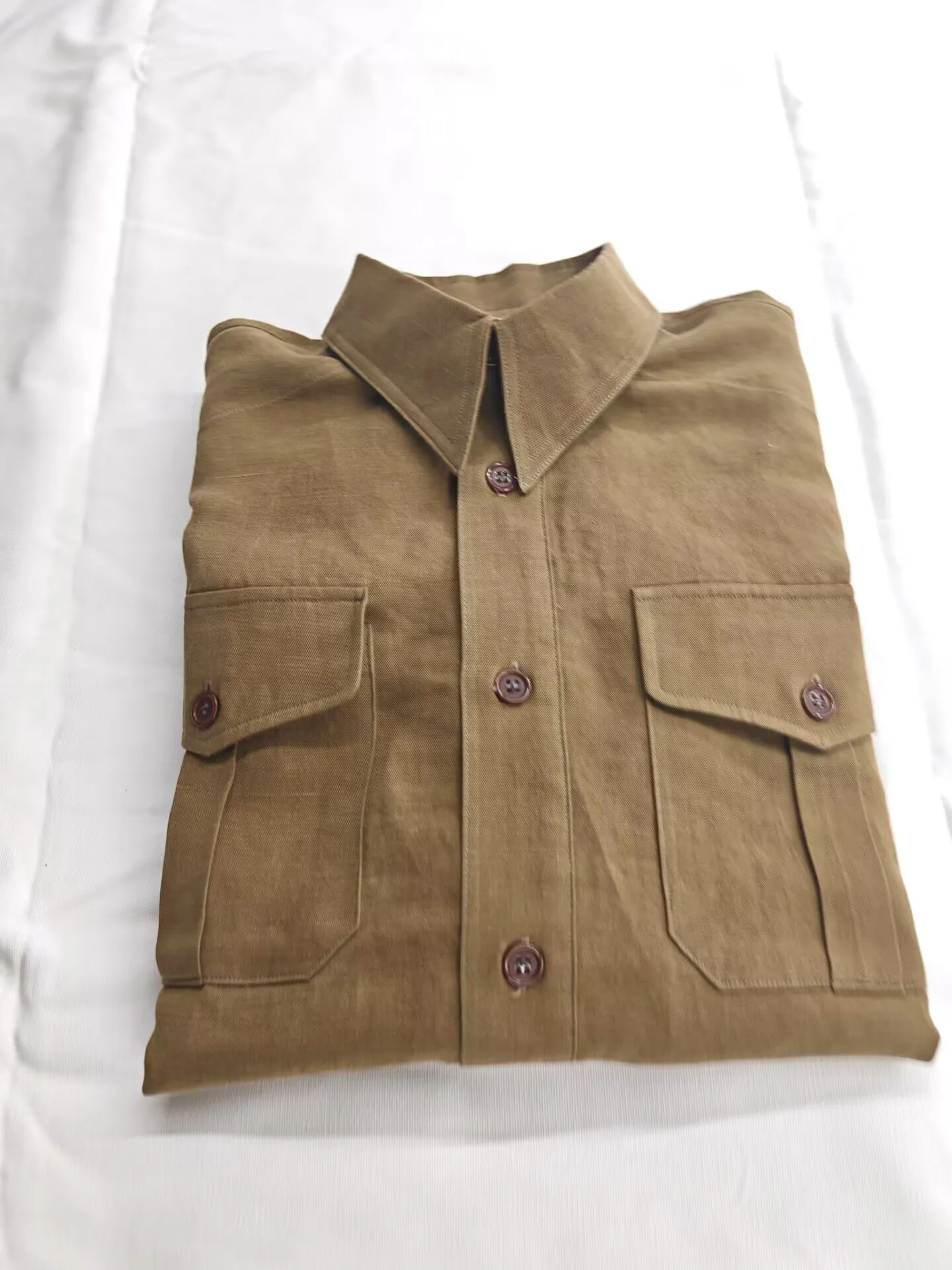 Chemise EMD Tissu en coton Lin gris foncé