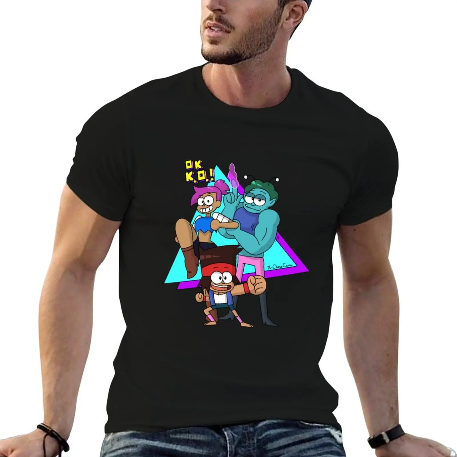K.O., Rad, and Enid T-Shirt funny costumes vintage men clothing