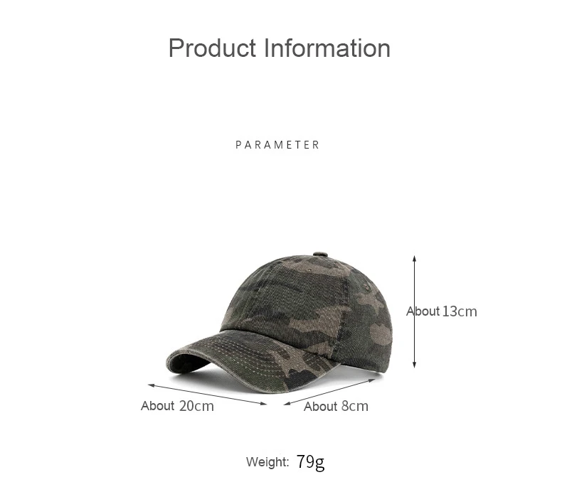 Baseballkappe mit individuellem Logo und Camouflage-Muster für Männer und Frauen, bestickte Unisex-Sommerkappe, DIY-Sonnenhut, verstellbar – Detail 3