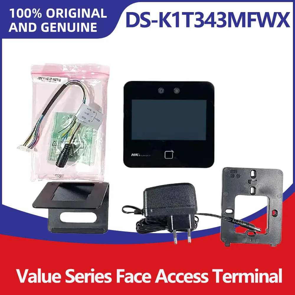 Hikvision DS-K1T343MFWX Face Recognition Access Terminal 4.3inch Touch WiFi M1 Card Fingerprint Door Controller Two-Way Audio
