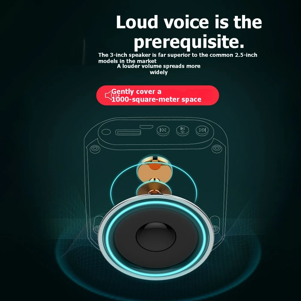 CJSD-Portable Voice Amplifier Loudspeaker Mini Audio Speaker With Microphone Rechargeable Ultralight Loudspeaker