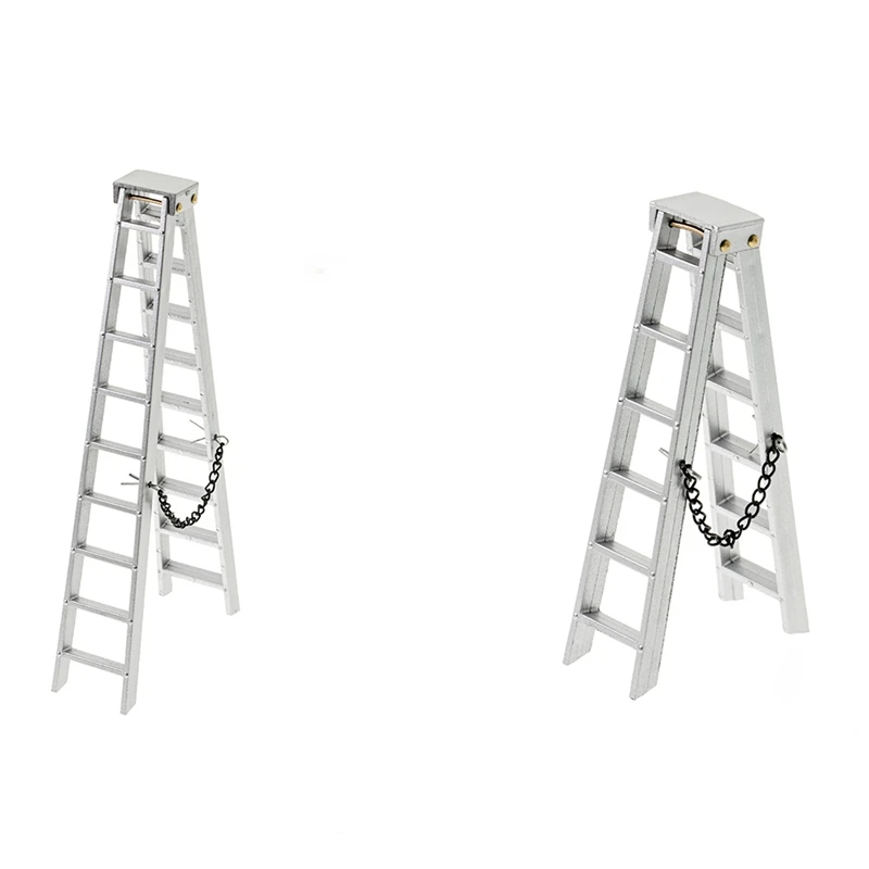 A84F-1/10 Scale Accessories Mini Folding Ladder For 1:10 RC Crawler Car Traxxas TRX4 Axial SCX10 AXI03007 Tamiya