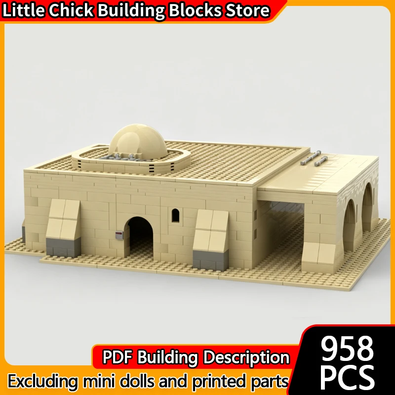 City Street View Model MOC Building Bricks Desert Architecture Modular Technology Children Holiday Gifts Assemble Toys Suit