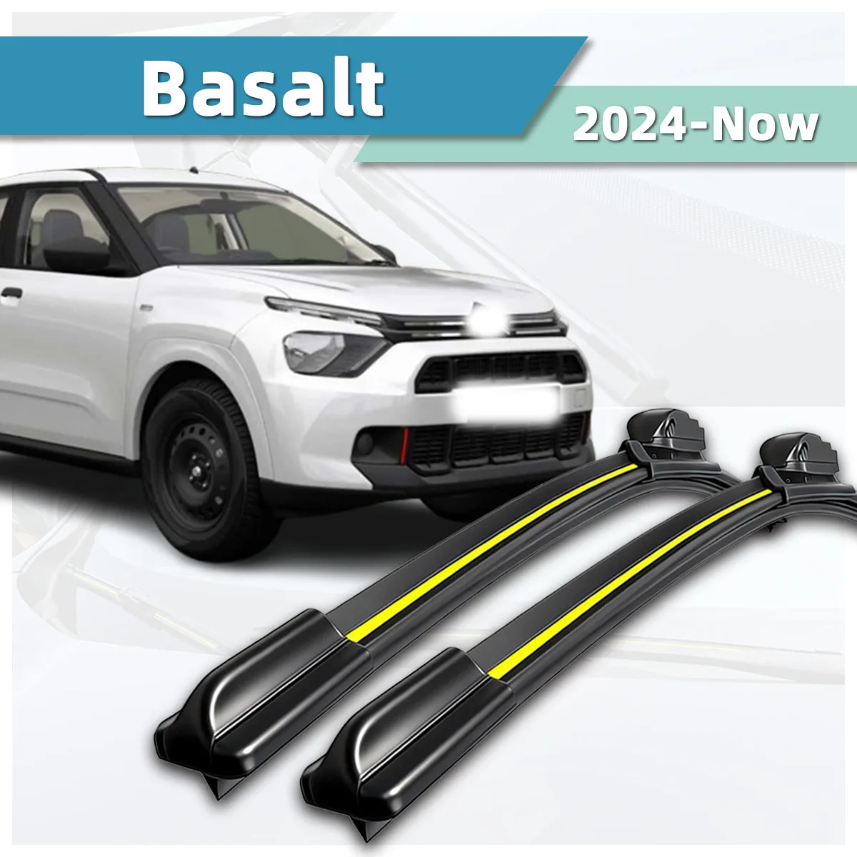 Geeignet für Citroen Basalt (ab 2024) Scheibenwischer Allwetter Hochauflösend Geräuscharm Naturkautschuk Langlebige Auto-Windschutzscheibenwischer