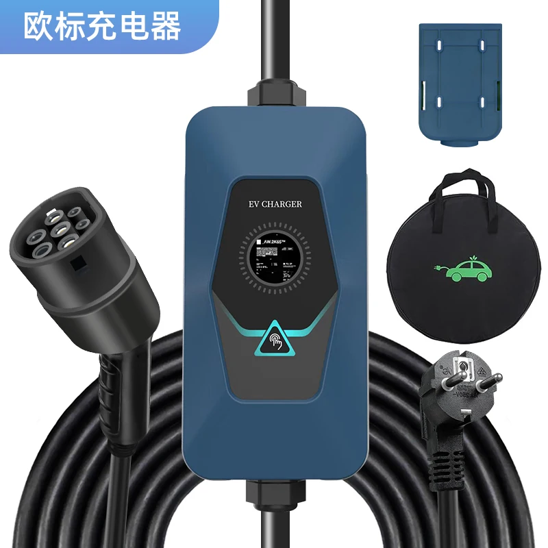 Home car charger ac electric car ev charging station wallbox portable adjustable current