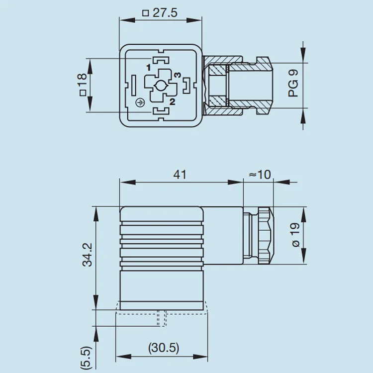 

12B GDM GDM3009 Hirschmann valve plug connector