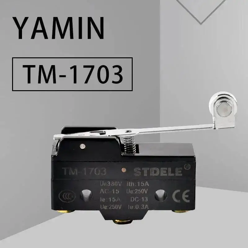 

Концевой выключатель TM-1703 (для LXW5-11G1), 15 А, 380 В, длинный шарнирный ролик, мгновенная защелка SPDT для микропереключателей Arduino