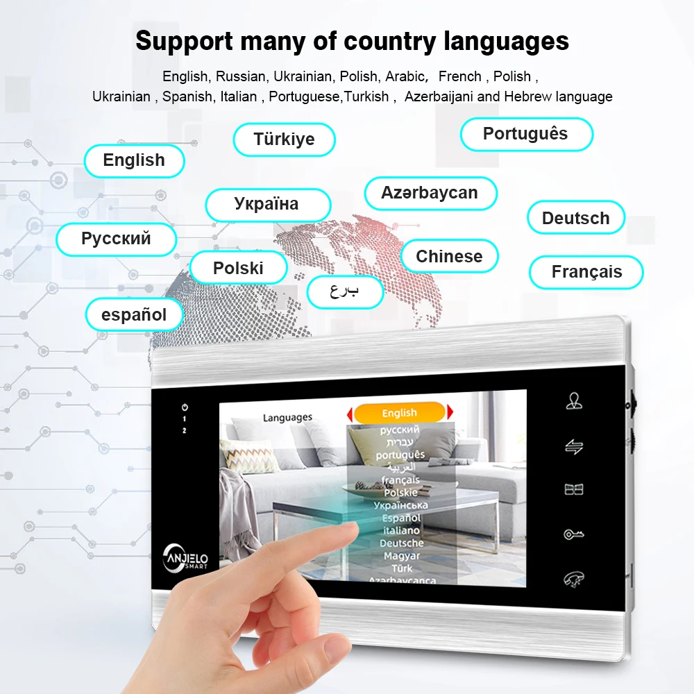 Tuya Wifi 7 Inch Apartment Building Video Door Phone Intercom System 2 to 12 Units Wired  Video Intercom Doorbell Rfid Access