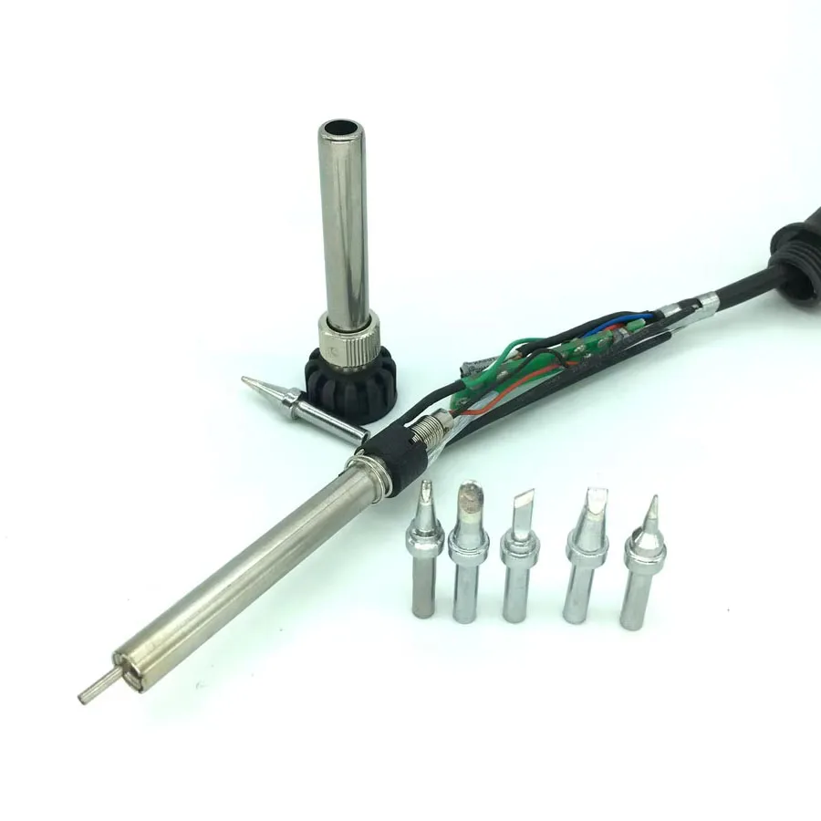 1 set ESD High Frequency Soldering Station Iron 6 Pin 90W Heating Core Handle Free 5PCS Tips For BK2000A QUICK 203/203H