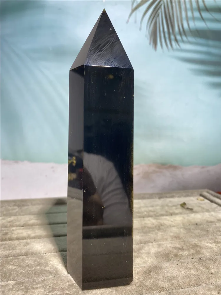 

Натуральный камень, Обсидиановая палочка, сфера, хрустальный шар, украшение для комнаты, праздничные подарки, медитация, волшебный камень рейки, башня