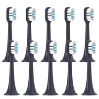 10pcs For Xiaomi Mijia T302 Replacement Brush Heads Sonic Electric Toothbrush Heads Protect Soft DuPont Suitable Nozzles