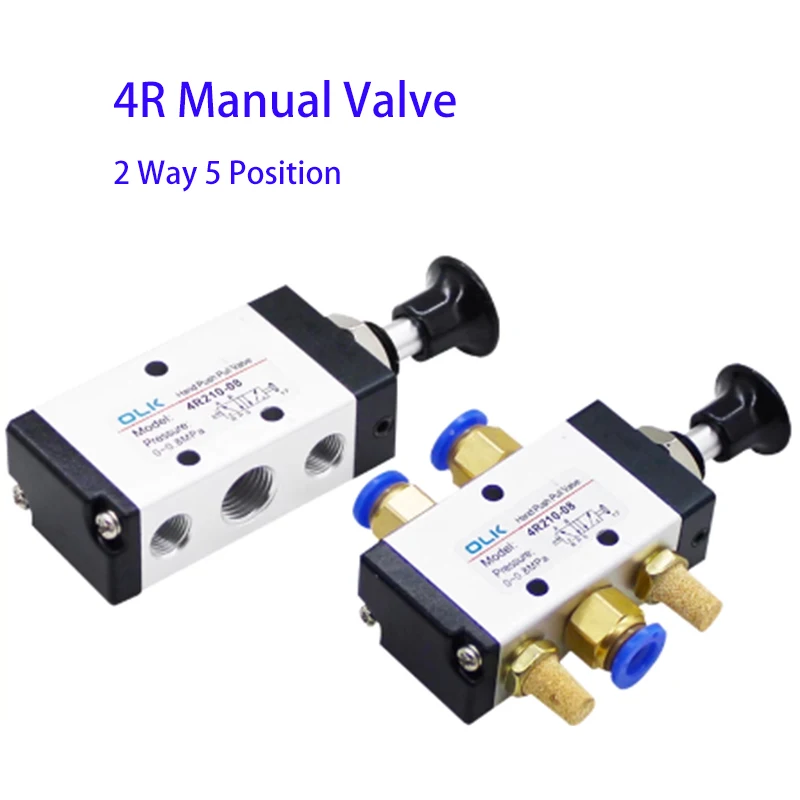 4R Series 4R210-08 Manual Valve  2 Way 5 Position Push and Pull Pneumatic Switch cylinder control switch of Directional Valve