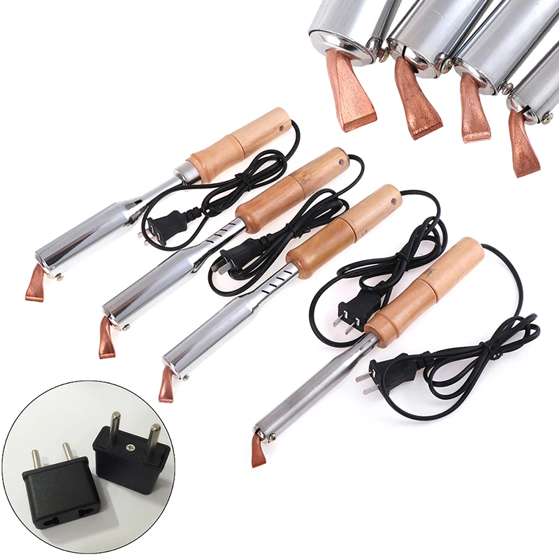 100W 150W 200W 220V Electric Soldering Iron Solder Welding Chisel Tip Wood Handle Home Tool