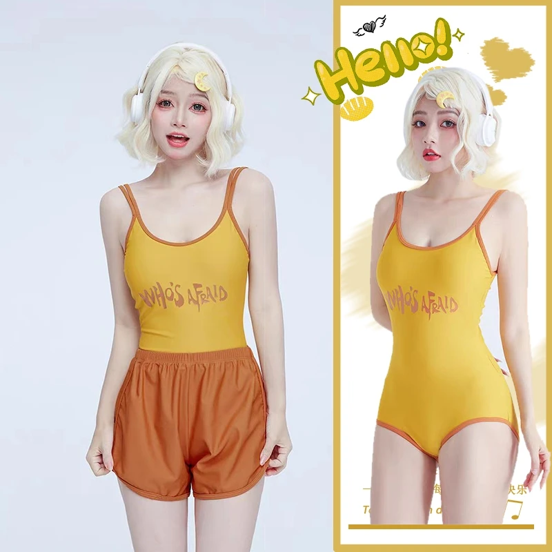 

Spor One-Piece Women's Swimsuit Thermal Spa Swimming Sexy Slimming Design Fixed Chest Pad No Sve Full Coverage Bathing Suit