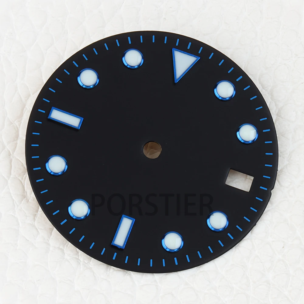 Vintage 29mm NH35 dial Green Luminous for Retro Submariner Seiko NH35 NH36 Movement Watch Mod Parts Watch Accessories Replace view 4