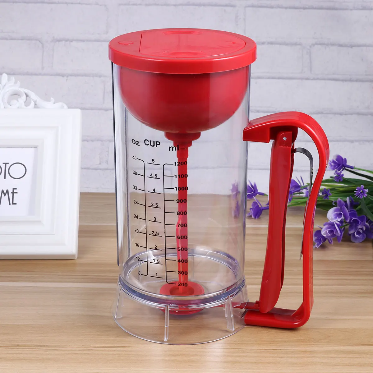 

Electric Pancake Dispenser Mixer Baking Tool No Batteries Ergonomic Push Button Dishwasher Safe Bpa Free Plastic For Waffles