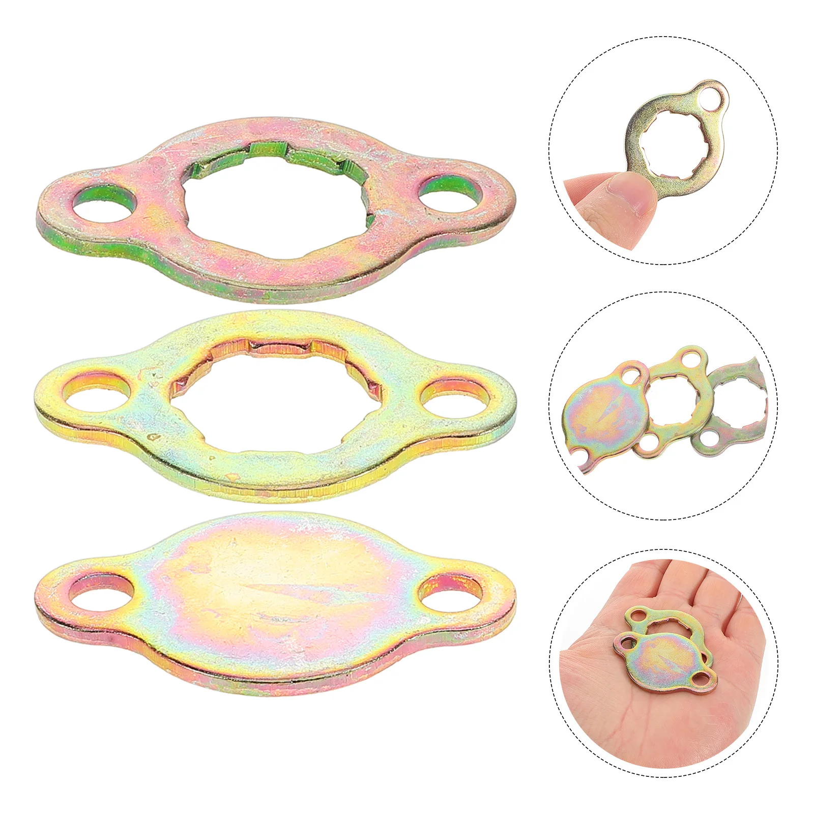 

1 Set Front Engine Sprocket Retainer Plate with Screw for ATVs Dirt Bikes Go Karts Two Stroke Motorcycle Metal Sprocket Shield