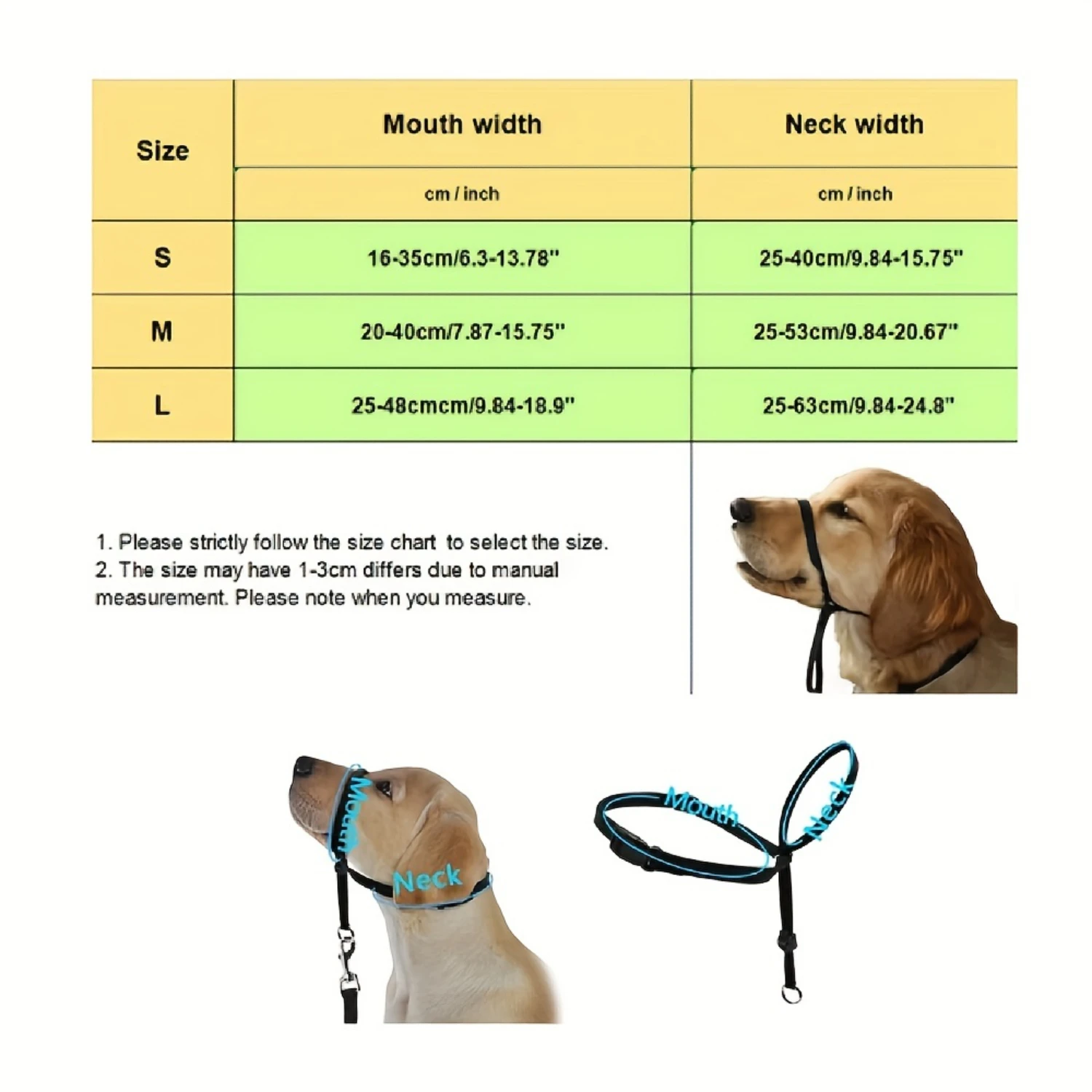 طوق رأس الكلب من النايلون، كمامة مبطنة ناعمة، غطاء فم قفص لطيف، أداة تدريب غير قابلة للسحب، ملحق متوسط السلالة مع Le #2