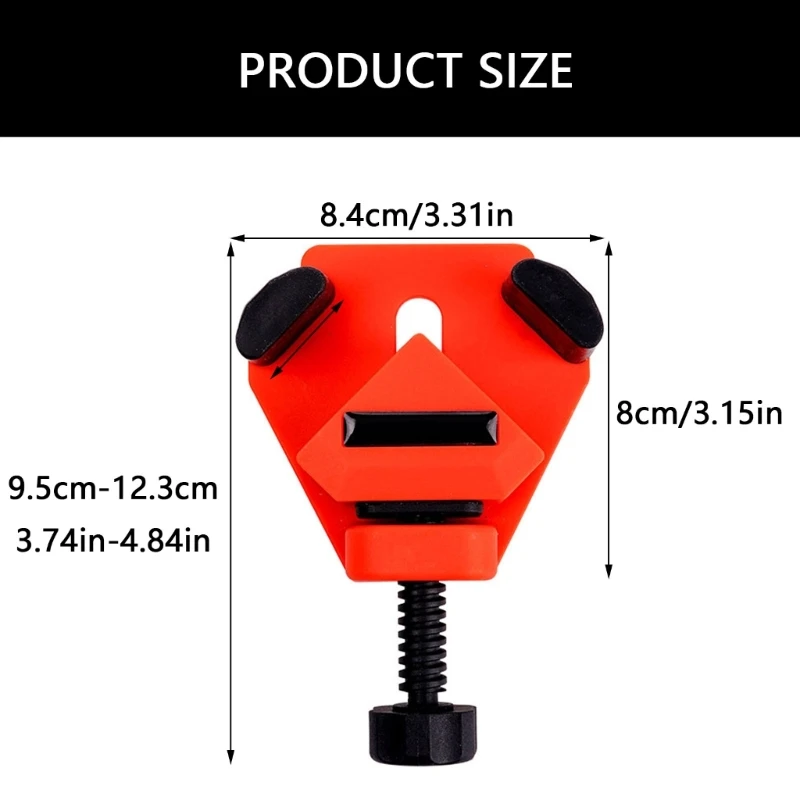 Herramienta esencial abrazadera carpintería nylon confiable para conexión ángulos rectos exactos M4YD